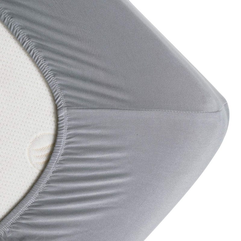 COSMOPLUS Fitted Sheet- COSMOPLUS Full Fitted Sheet Only(No Flat Sheet or Pillow Shams) 4 Way Stretch Micro-Knit Snug Fit Wrinkle Free for Standard Mattress and Air Bed Mattress from 8  Up to 14  Light Gray - Image 4